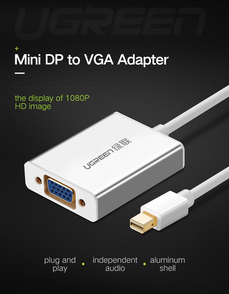 10403 Cáp chuyển Mini DP to VGA Ugreen