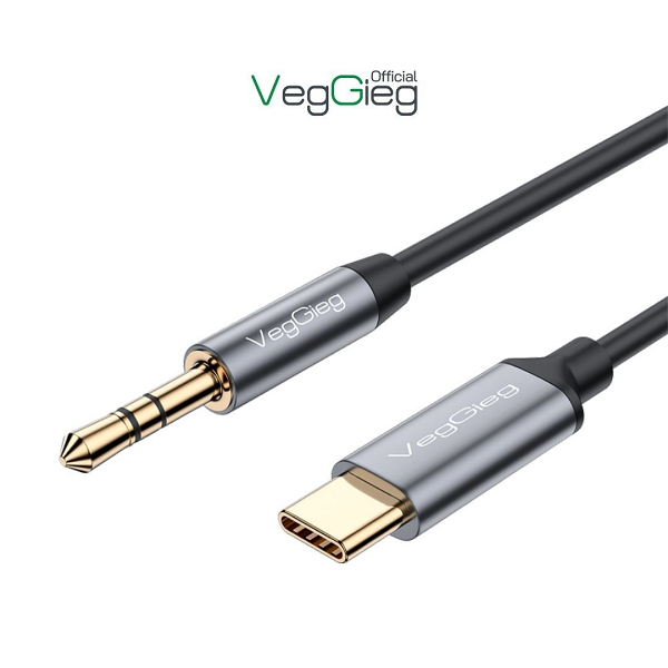 Cáp chuyển đổi VEGGIEG V-A624 Type-C sang Audio DC 3.5mm chính hãng