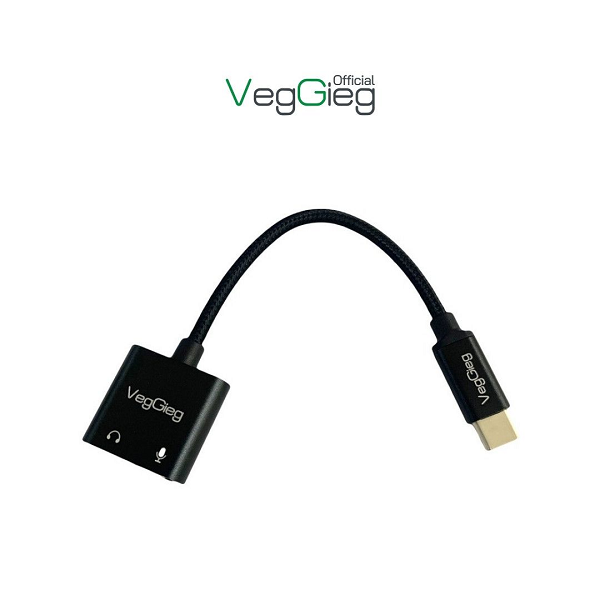 Bộ chuyển đổi VEGGIEG V-K105 Type-C ra AUX 3.5 + MIC chính hãng