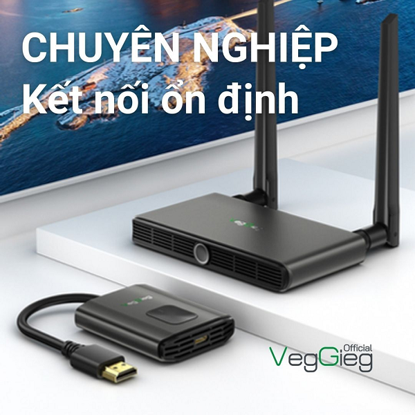 VegGieg V-Z5  Bộ Thu Phát Tín Hiệu HDMI-VGA Không Dây Chuyên Nghiệp,chính hãng