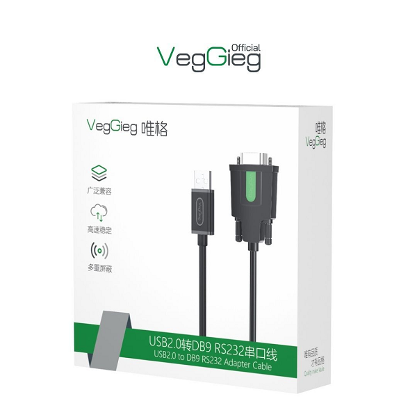 Cáp chuyển đổi USB sang COM (RS232) VegGieg V-U401 cao cấp