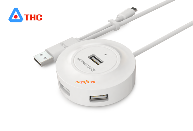 Hub 4 cổng USSB 2,0 với OTG Ugreen 20271 chính hãng 