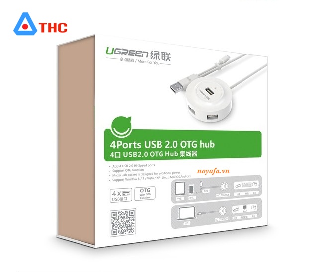 Bộ chia USB 2.0 Hub 4 cổng Ugreen 20276