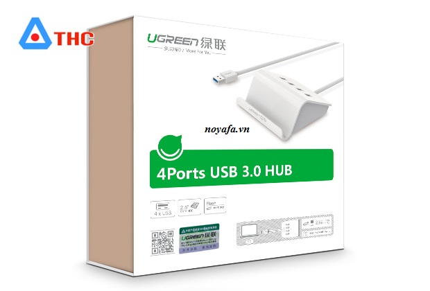 Bộ chia USB 3.0, hub 4 cổng hỗ trợ nguồn 5V/3A Ugreen UG-20279