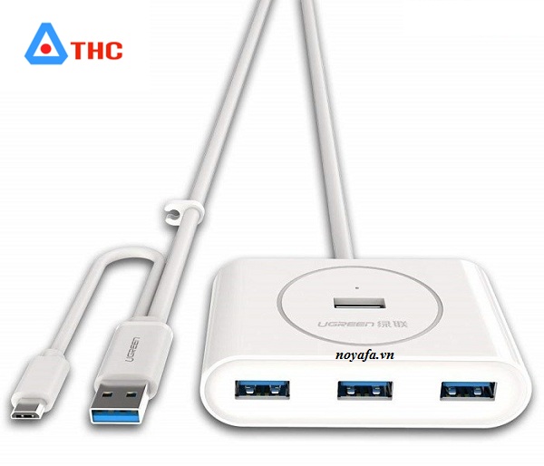 Bộ chia USB, hub 4 cổng USB 3.0 hỗ trợ OTG Chính hãng Ugreen 20284