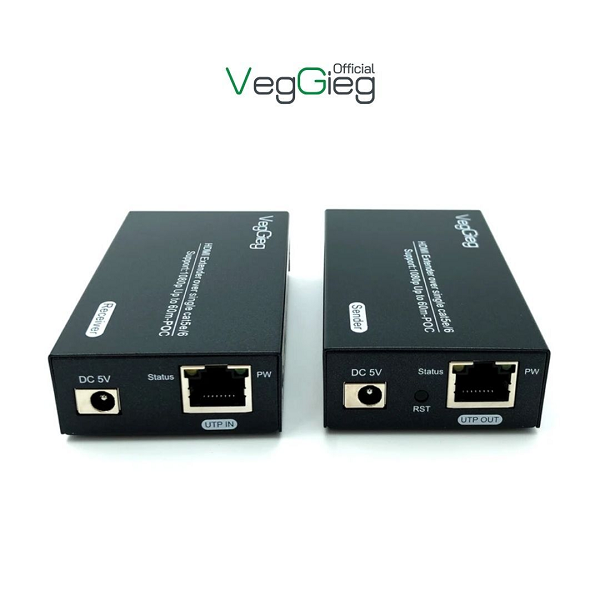 Bộ khuếch đại kéo dài tín hiệu VegGieg HDMI qua Lan 60M - V-HD60 cao cấp