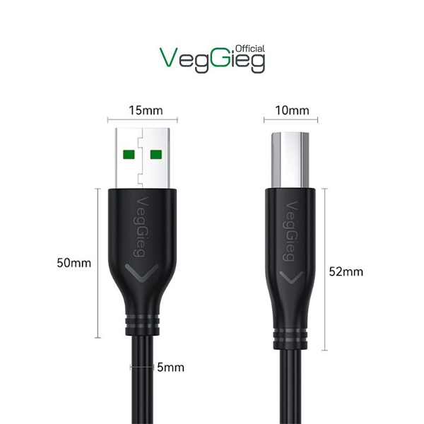 Cáp máy in usb 2.0 VegGieg - V-U205 chính hãng