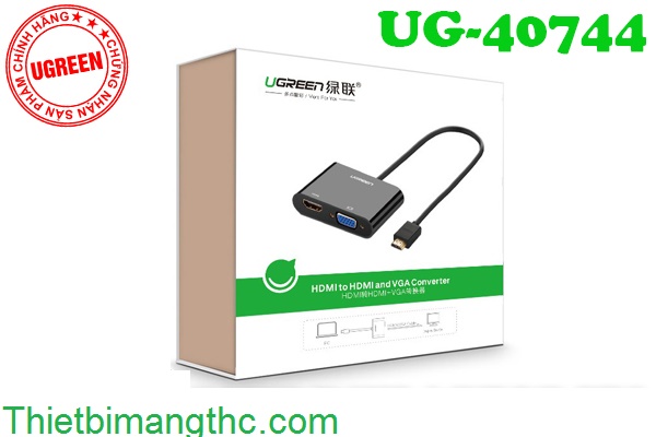 Cáp HDMI ra VGA+ HDMI Audio UGREEN 