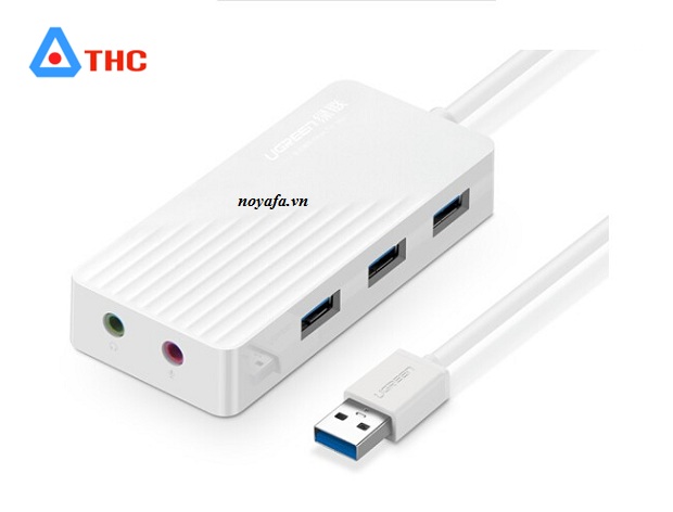 Bộ chia, hub 3 cổng USB 3.0 kèm Sound âm thanh 3.5mm Ugreen 30420