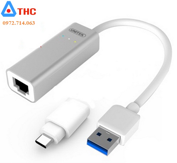 Cáp chuyển USB USB Type-C sang Lan Unitek Y3464A