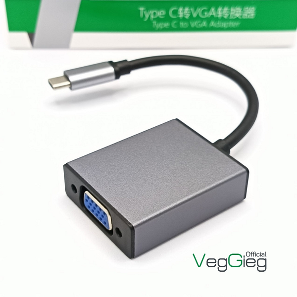 Cáp chuyển đổi Type C 3.1 sang VGA dài 15cm VegGieg - V-Z916