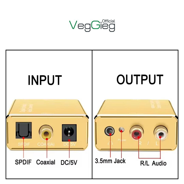 Bộ chuyển đổi VEGGIEG V-F101 Âm thanh Kỹ Thuật Số sang Quang Học cao cấp