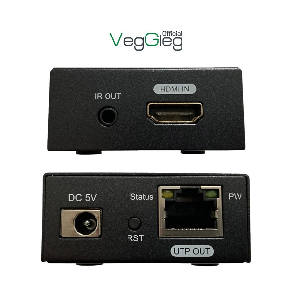 Bộ khuếch đại kéo dài tín hiệu VegGieg HDMI qua Lan 60M - V-HD60 cao cấp