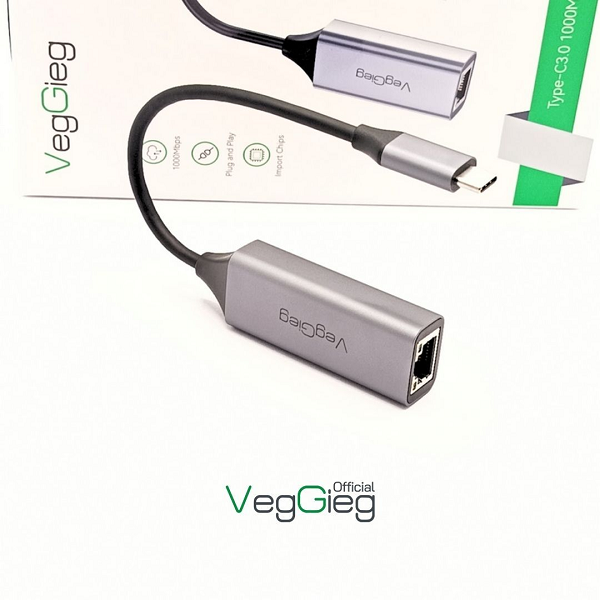 VegGieg V-K309 Cáp Chuyển Type-C 2.0 sang LAN  chính hãng