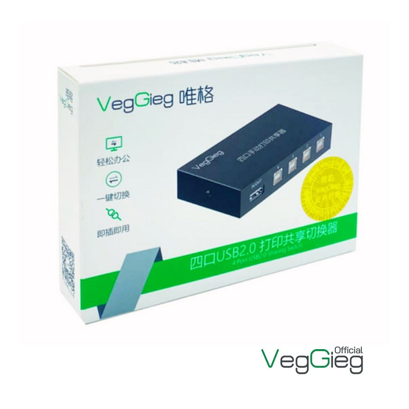 VegGieg V-F402 Hub chia sẻ máy ra 4 cổng cao cấp