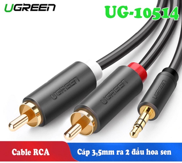 Cáp 3.5mm ra AV RCA Ugreen cao cấp