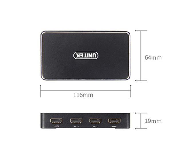 Bộ chia HDMI 1 ra 4 Unitek Y-HD12005