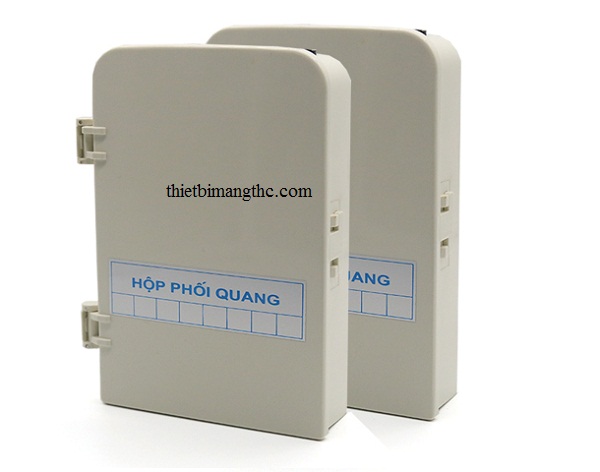 Hộp phối quang ODF 8 cổng dầy đủ Phụ kiện vỏ nhựa lắp tủ rack 