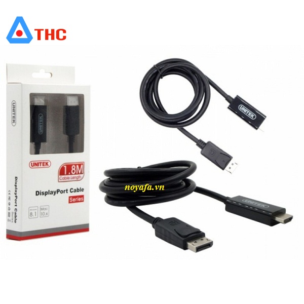 Cáp Displayport to HDMI Unitek Y-5118CA 1,8m, Displayport to HDMI Unitek  Y-5118CA,CÁP DISPLAY PORT