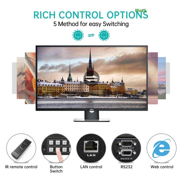 Bộ chuyển mạch HDMI 1.4 Matrix 8 vào 8 ra độ phân giải 4K@30Hz MT-VIKI MT-HD88L