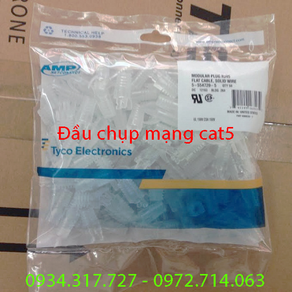 Đầu chụp nhựa trong cat5 chính hãng