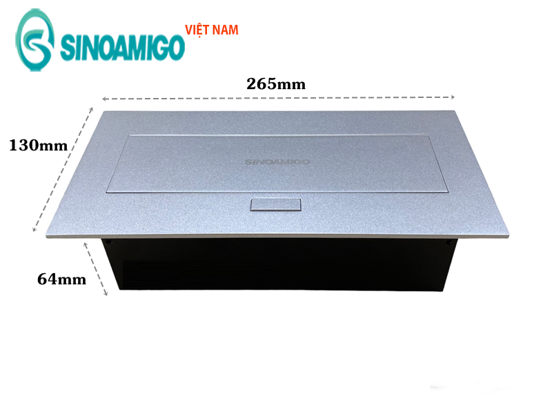 Bộ ổ cắm điện âm bàn Sinoamigo STS-201GST-1 (lắp Điện + Canon + Audio 6.5) cao cấp