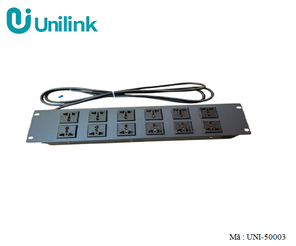 Thanh nguồn, PDU 12 cổng đa năng, ngang 19 inch dây chờ 3M UNI-50003 Unilink