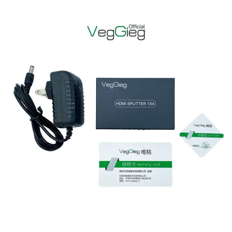 VegGieg V-HD07 Bộ chia HDMI 1 Ra 4 cổng cao cấp