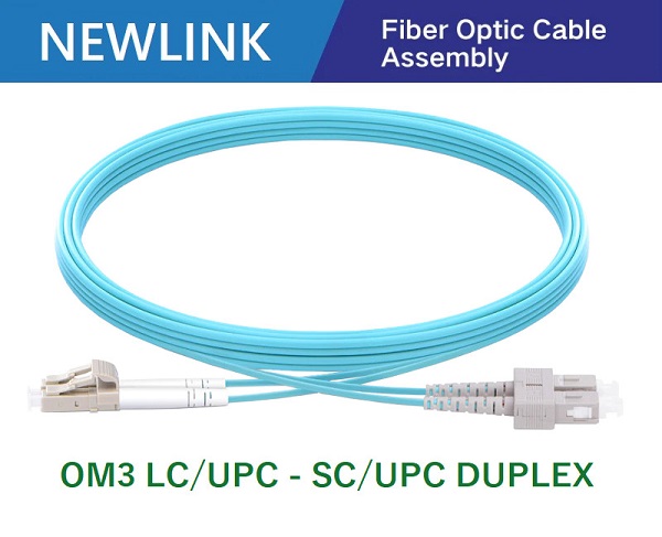 Dây nhảy quang NEWLINK OM3 Multimode LC/UPC-SC/UPC 3M Duplex cao cấp