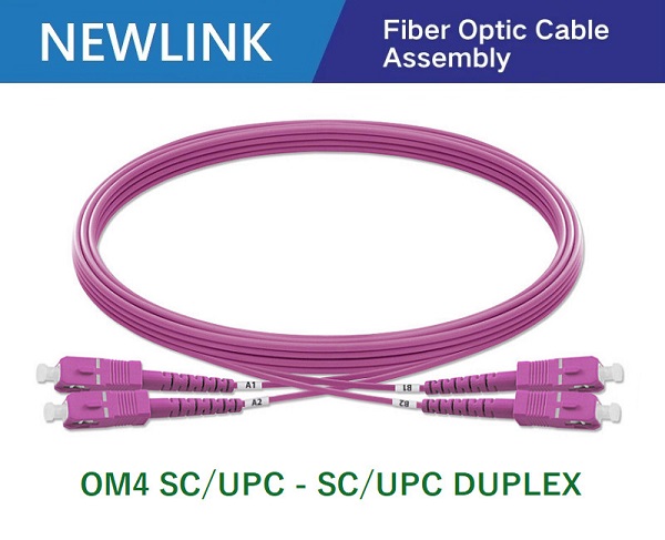 Dây nhảy quang NEWLINK OM4 Multimode SC/UPC-SC/UPC 3M Duplex cao cấp