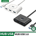 Bộ Chia Hub USB 3.0 4 Cổng Ugreen 20282 Cao Cấp (Dây dài 0.5M, White)