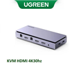 Bộ chuyển đổi 2 máy tính dùng 1 màn hình KVM HDMI 4K30hz, KVM Switch chính hãng 