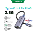 Bộ chuyển đổi USB Type C sang Lan 2.5G Ugreen 25052 cao cấp