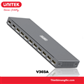Bộ chuyển mạch KVM 8 vào 1 ra HDMI 2.0 hỗ trợ 4K@60Hz Unitek V303A cao cấp