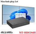 Bộ điều khiển màn hình ghép HDMI 2x4 hỗ trợ 4 màn hình ghép 4K@60Hz MT-Viki MT-H