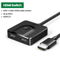 Bộ gộp tín hiệu HDMI 2.0 4K@60Hz Splitter Switch 2 vào 1 Ugreen 70607 cao cấp (h