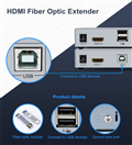 Bộ kéo dài HDMI sang quang cổng USB DTECH DT7059