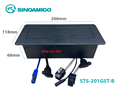 Bộ Ổ điện âm bàn họp đa năng Sinoamigo STS-201GST-B (Balck) cao cấp