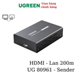 Bộ phát HDMI 200M qua cáp mạng Lan RJ45 Ugreen 80961US (Transmitter) cao cấp