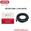 Cáp âm thanh 3.5mm ra 2 hoa sen RCA dài 25M Unitek C9027BK cao cấp