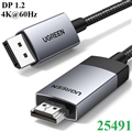 Cáp chuyển đổi Displayport sang HDMI dài 3M hỗ trợ 4K60Hz, 2K60Hz, 1080p120Hz Ug