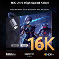 Cáp HDMI 2.1 dài 2M hỗ trợ 16K@60Hz, 12K@120Hz, 8K@240Hz, 4K@480Hz Ugreen HD186 