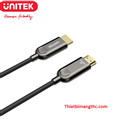 Cáp HDMI 2.1 sợi quang dài 10M độ phân giải 8K@60Hz Unitek C11085GY01-10 cao cấp