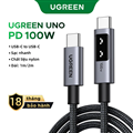 Cáp sạc nhanh 5A Uno USB Type-C sang USB type-C dài 0,5M công suất 5A 100W Ugree