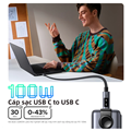 Cáp sạc nhanh 5A Uno USB Type-C sang USB type-C dài 2M công suất 5A 100W Ugreen 
