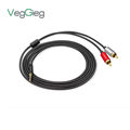 Cáp VEGGIEG V-A402 Audio 3.5mm ra 2 đầu RCA cao cấp