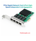 Card mạng PCI Express sang 4 Lan tốc độ 10/100/1000Mbps cao cấp