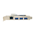 Card PCI-E ra 3 cổng USB 3.0 + LAN 10/100/1000Mbps cao cấp