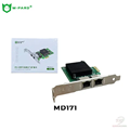 Card PCI Express x1 ra 2 cổng lan RJ45 tốc độ 10/100/1000Mbps M-Pard MD171 cao c