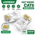 Đầu bấm Hạt mạng RJ45 Cat6/Cat6e 100c Ugreen 60558 cao cấp